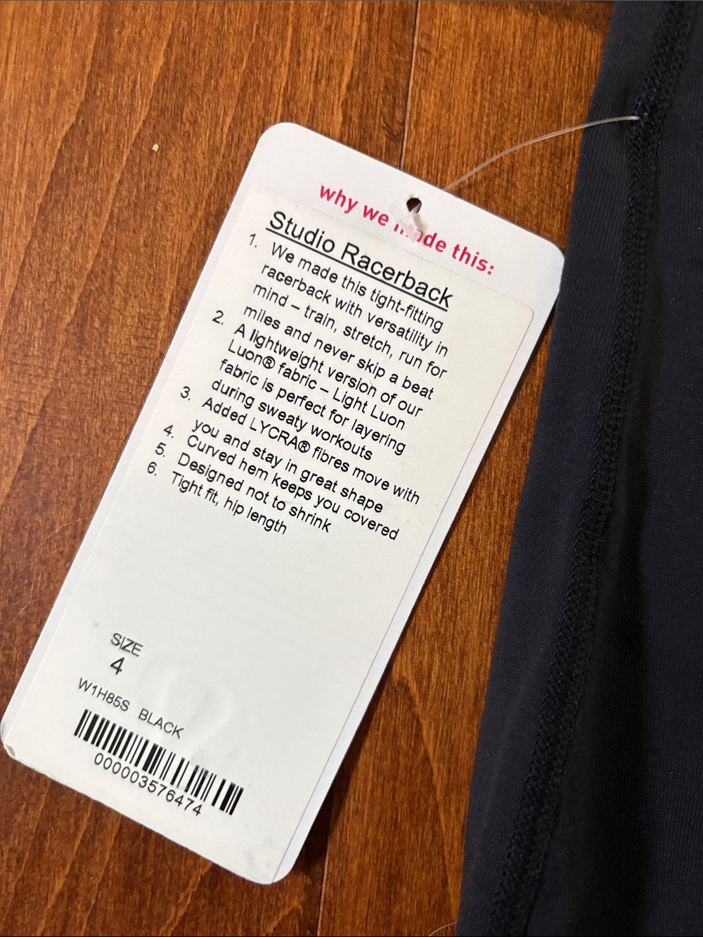 Lululemon Studio Racerback - Black - Picture 3 of 3
